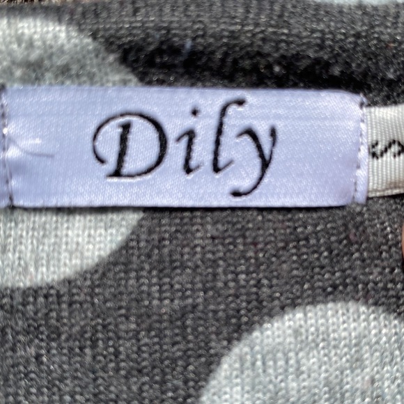 Youth Tween DILY Gray/Light Gray Polka Dot Dress S - Picture 2 of 6